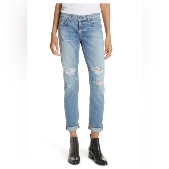 rag & bone DRE distressed boyfriend Jean in color Carter - Picture 1 of 7